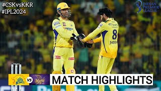 CSK vs KKR 22nd Match IPL 2024 Highlights  IPL Highlights 2024  KKR vs CSK highlights today [upl. by Noet]