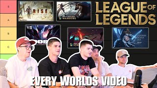 Arcane SUPERFANS ReactRank EVERY League of Legends Worlds Video  REACTION [upl. by Uhayile]