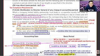 ACCA ATX Basis Period 中文  Change of Acccounting Date Mr Low Chin Ann [upl. by Feodora801]