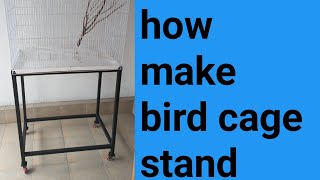 how to make iron stand with wheels for bird cage  iron stand  bird cage stand [upl. by Areek]