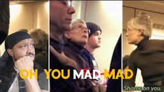 Karen feminist kicked off plane after being tricked by trump supporter [upl. by Aiciram]