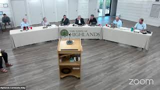 Town of Highlands Regular Board of Commissioners Meeting  September 19 2024 [upl. by Mattie304]