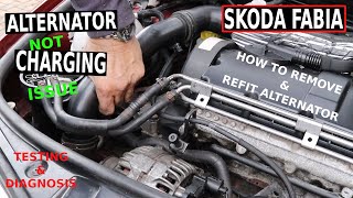 SKODA FABIA ALTERNATOR FIX Testingamp Diagnosis 19 PD Mk 1 0007 [upl. by Joseph]