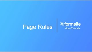 Page Rules for skipping and repeating pages in online forms [upl. by Morly]