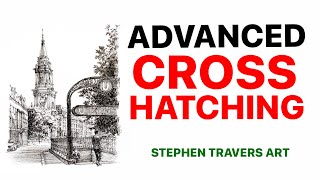 Advanced Cross Hatching  Creating Colour and Shadow with Line [upl. by Ecinrev]