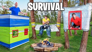 We Built Duct Tape Survival Shelters [upl. by Adria]