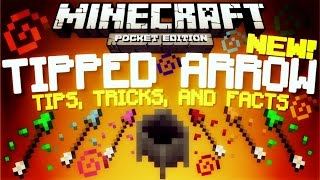 ✔️Minecraft PE  TIPPED ARROW TIPS TRICKS AND BUILDS REDSTONE  Cool uses MCPE [upl. by Itnaihc]