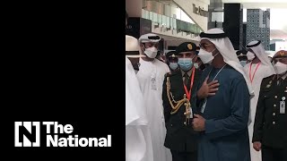 Sheikh Mohamed bin Zayed spotted at IDEX 2021 [upl. by Shakespeare]