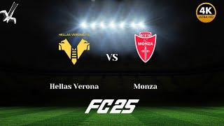 FC 25 Hellas Verona vs Monza  SERIE A  4K UHD PS5 [upl. by Nage]