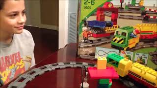 LEGO DUPLO 5609 Deluxe Train Set Review and Play and Compare  Building Toy [upl. by Hwu]