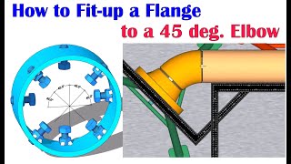 45 DEGREE ELBOW TO FLANGE FITTING TUTORIAL [upl. by Isia995]