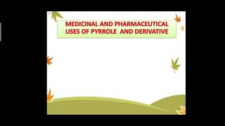 Medicinal uses of Pyrrole and their derivative [upl. by Nathanoj]