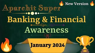 January Banking amp Financial Awareness For SBI Clerk Mains 2024 [upl. by Dodi690]