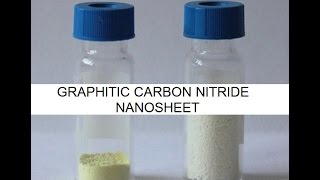 Material for Battery and Supercapacitors 2 graphitic carbon nitride NANOSHEET [upl. by Trakas]