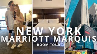 New York Marriott Marquis Room Tour  View of Times Square and Spacious [upl. by Siari455]