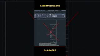 EXTRIM Command in AutoCAD shorts autocad [upl. by Tartan231]