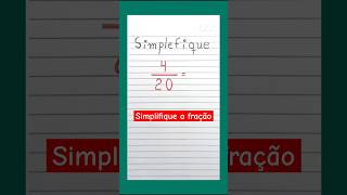 Simplifique a fração 420 aprendamatematica matematica ensinofundamental [upl. by Gore283]