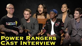 Power Rangers Movie Cast talks new suits and quothatersquot  OFFICIAL Interview [upl. by Ramar]