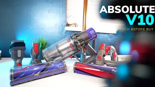 OVER PRICED MOST DETAILED Dyson V10 Absolute Cordless Vacuum Cleaner Review [upl. by Hana]