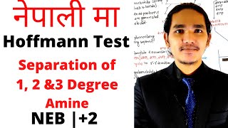 Hoffmanns Test  Separation Of 1  2 amp 3 Amine Understand In Nepali In 2 Min  chemistry NEB [upl. by Lisab544]