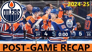 PostGame Recap Edmonton Oilers 5 Seattle Kraken 4  PreSeason [upl. by Lesslie]