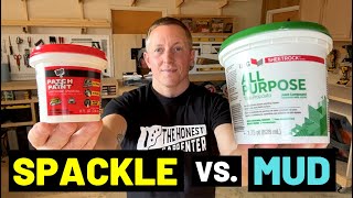 SPACKLE Vs DRYWALL MUDJOINT COMPOUND Whats the Difference When Should You Use Them [upl. by Mure]