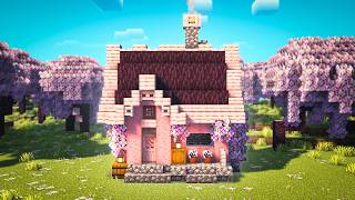 Minecraft  How To Build a Small Cherry House [upl. by Salinas890]