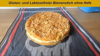 Glutenfreier Bienenstich ohne Hefe  Lecker und Einfach  glutenfrei laktosefrei vegetarisch [upl. by Aholla]