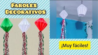 Cómo hacer hermosos Faroles🏮 Decorativos de papel💡 muy fáciles y rápidos😊Asequibles y muy Bonitos [upl. by Ardnekat]