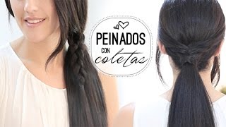 Peinados con coletas fáciles y rápidas quot Easy hairstylesquot [upl. by Mirielle573]