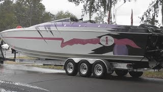 Cigarette Boat with Matching Truck Riverview Florida [upl. by Altaf86]