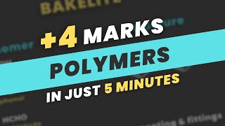 POLYMERS One Shot  JEE Mains 2023 Quick Revision [upl. by Murrah924]