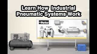 How a Industrial Pneumatic Systems Works And The Five Most Common Elements Used [upl. by Nowtna]