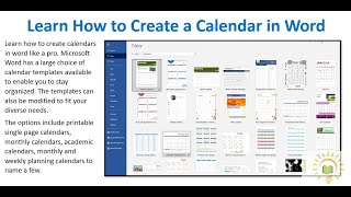 Learn How to Create a Calendar in Word [upl. by Rhody]