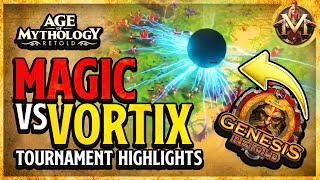 Age of Mythology Retold Magic vs Vortix  Tournament Highlights [upl. by Asamot]