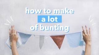 How to make a lot of buntingbanner fastest diy  WITHWENDY [upl. by Ingamar791]