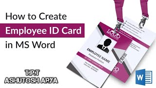 How to Design Employee ID Card in MS Word  Identity Card Design msword [upl. by Brocklin879]