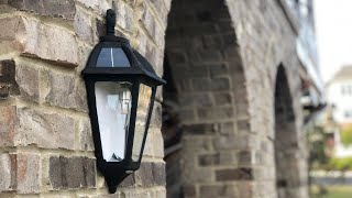 Polaris Sconce with GS Solar Light Bulb  Solar Lights for Any Outdoor Setting [upl. by Nepil604]