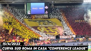 CURVA SUD ROMA IN CASA quotConference leaguequot  As Roma vs Bodo Glimt 1542022 [upl. by Weslee]