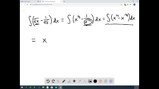 Use basic integration formulas to compute the following antiderivatives ∫√xss1… [upl. by Aiuqcaj]