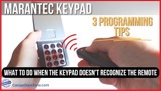 Marantec Garage Door Opener Keypad  3 Program Tips When Keypad Doesnt Recognize The Remote [upl. by Conlee]