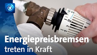 Strom und Gaspreise Energiepreisbremsen treten in Kraft [upl. by Aihsei]