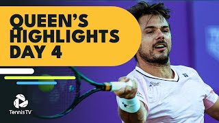 Wawrinka Faces Paul Berrettini Battles Kudla  Queens 2022 Day 4 Highlights [upl. by Xed216]