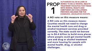 Proposition 1 Quick Reference Guide ASL  March 5 2024 California Presidential Primary Election [upl. by Nostaw]