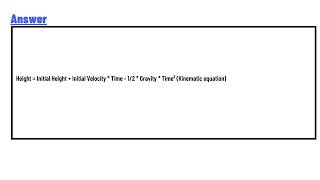 What is the formula for height in physics [upl. by Cote]