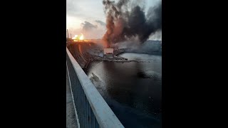 Russia Hits Dnipro Dam and Hydroelectric Plant With Missiles – Dam is NOT Breached [upl. by Sculley]