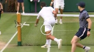 ジョコビッチ ラケット 破壊 瞬間 ウィンブルドン テニス 決勝 アルカラス Carlos Alcaraz Novak Djokovic smashes racket 2023年7月17日 [upl. by Newton]