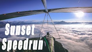 Sunset Speedrun Top to Bottom Hanggliding [upl. by Attaymik13]