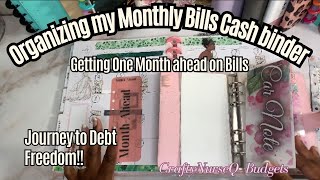 My monthly bills binder setup Journey to one month ahead on bills Cash Budgeting for Beginners [upl. by Anelak310]