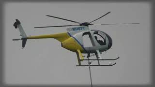 Hughes 500 Hovering with Aerial Saw [upl. by Valdis]